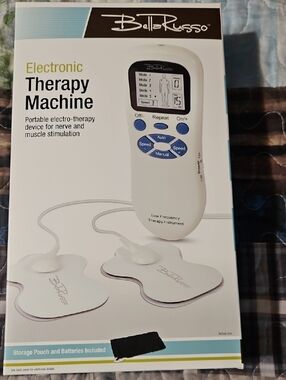 White Electronic Therapy Machine - Portable TENS Device